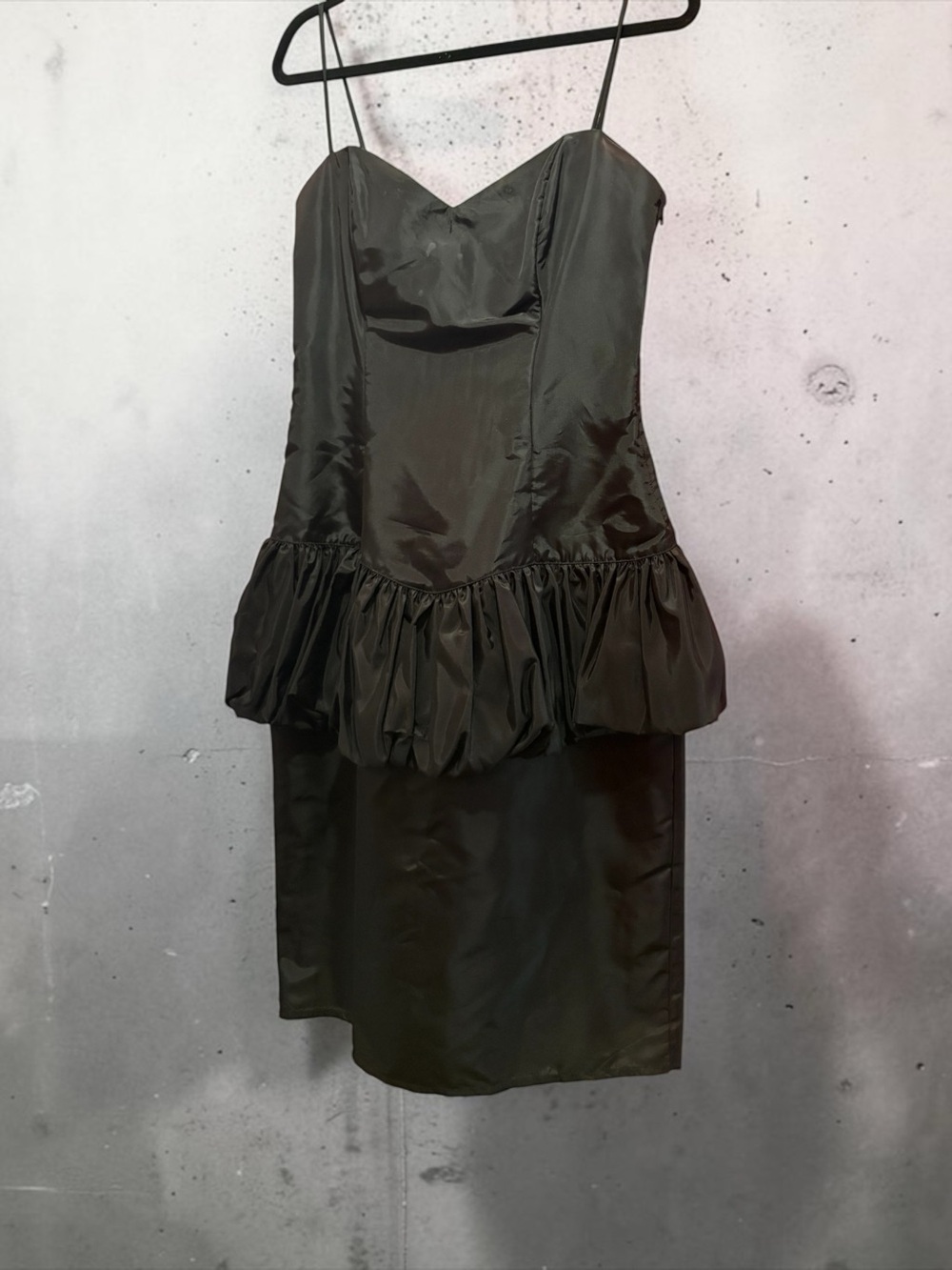 Vintage 90’s Gunne Sax black corset bubble peplum cocktail dress size 13 USA